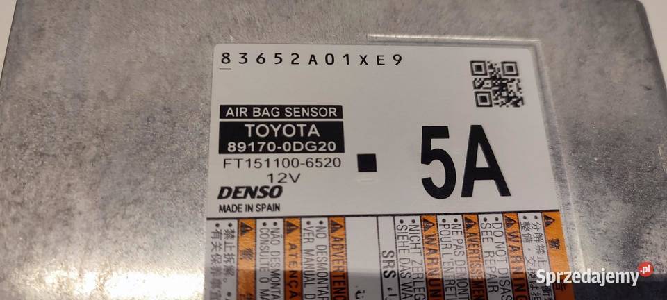 MAZDA 2 TOYOTA YARIS IV MODUŁ AIRBAG 891700DG20 dolnośląskie