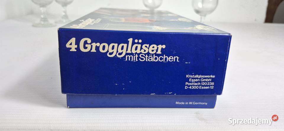 Vintage Zestaw do Grogu VEBA GLAS Made in W Szklanki i kufle Biłgoraj