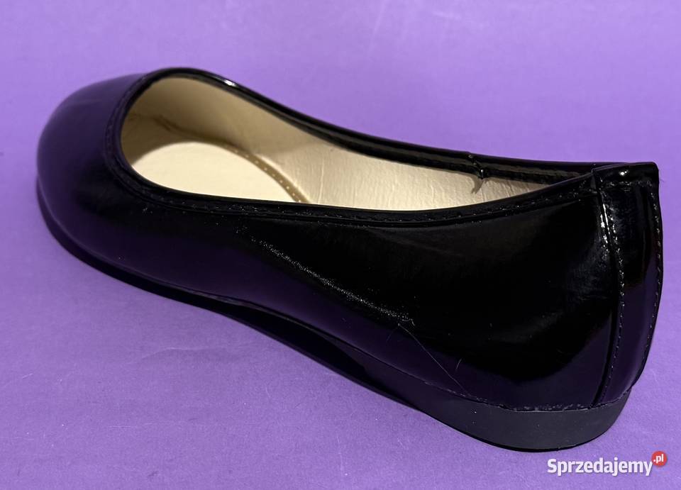 Czarne lakierowane baleriny rozmiar 39 Żyrardów