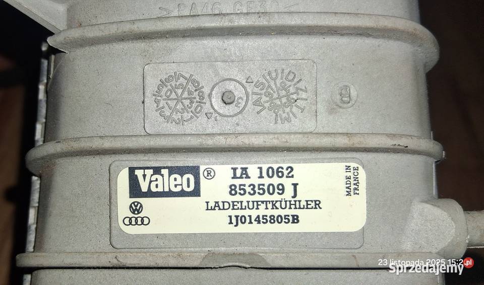 Intercooler Valeo 1J0145805B Motoryzacja