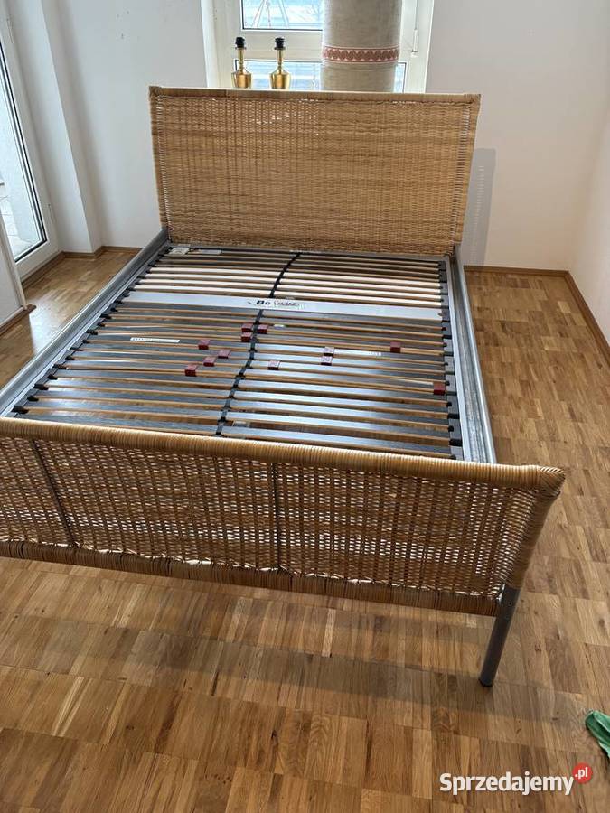 Łózko 140 I IKEA Sundnes Rattan Słupsk sprzedam