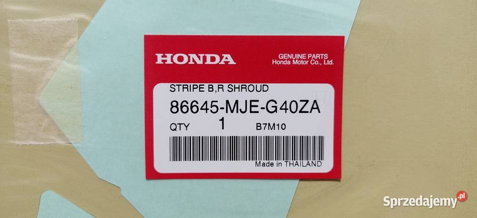 Naklejka na owiewkę Honda CB 650F OEM Zagórowa