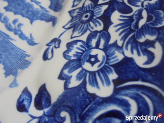 Angielska porcelana Niebieskie talerze Gdańsk