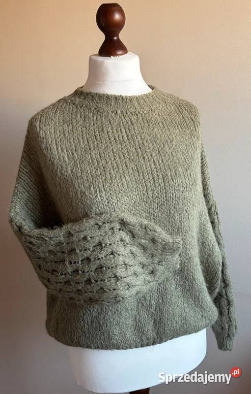 Sweter damski ciepły gruby splot oversize kolor Swetry i golfy Szczecin