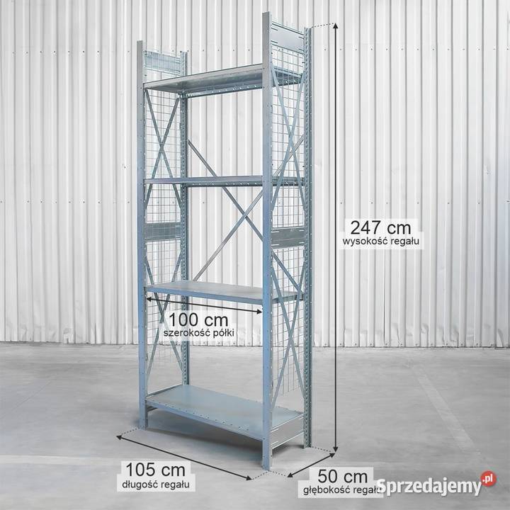 Regał magazynowy 4 PÓŁKI DEXION 247x105x50 moduł Chmielów