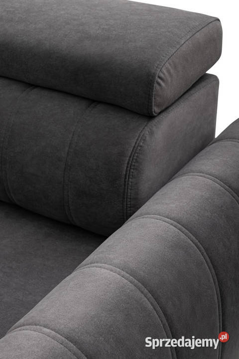 Sofa tapicerowana rozkładana ciemna z funkcją Rzeszów