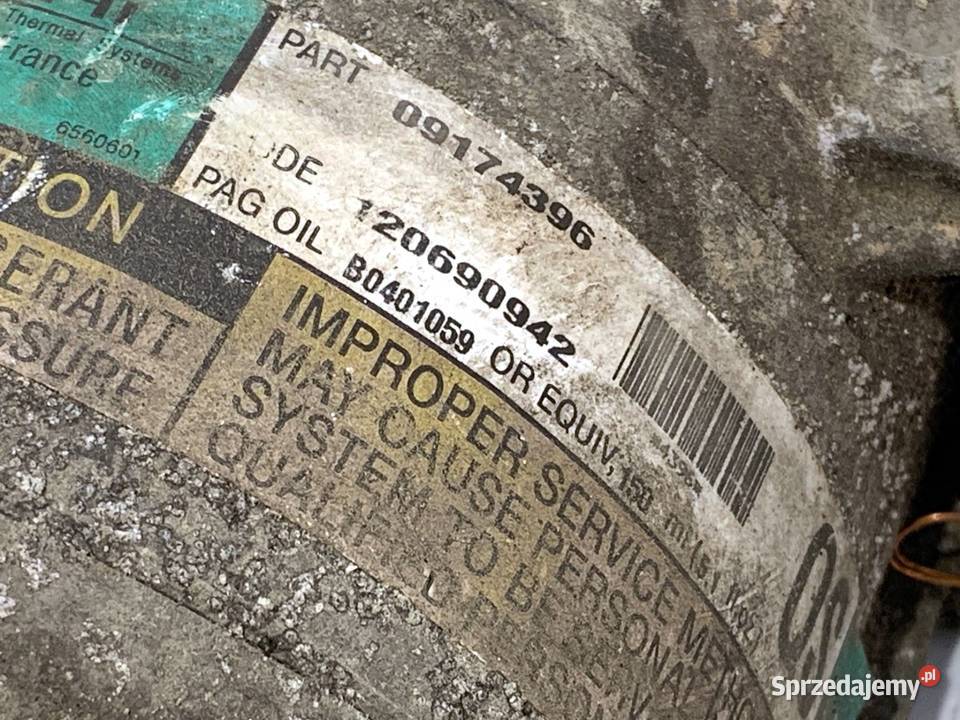 SPRĘŻARKA KLIMATYZACJI OPEL ZAFIRA A 09174396 16 podkarpackie