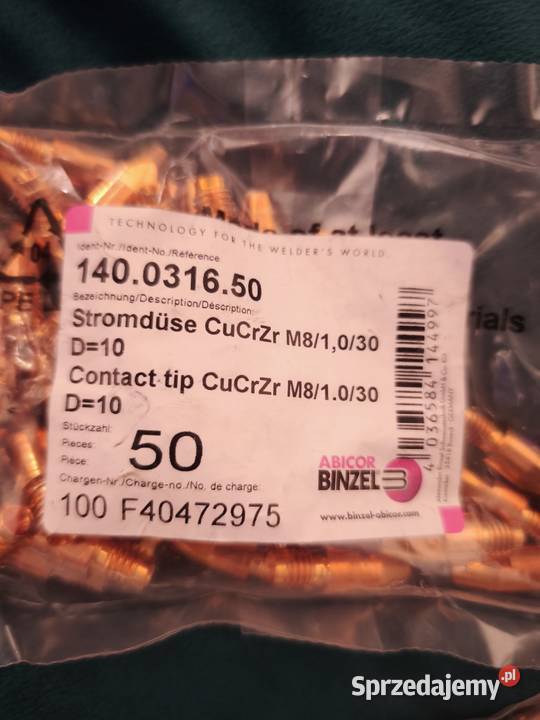 Końcówki pradowe 1012 rekawice Bartoszyce