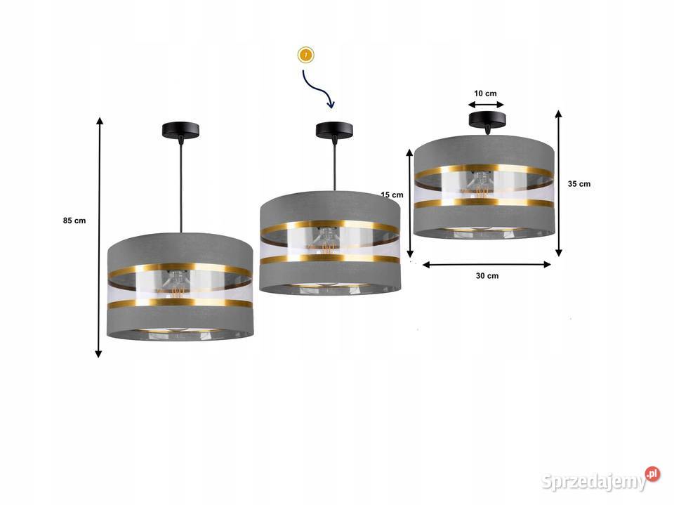 Lampa Wisząca Abażur Sufitowa Żyrandol Led Drezdenko