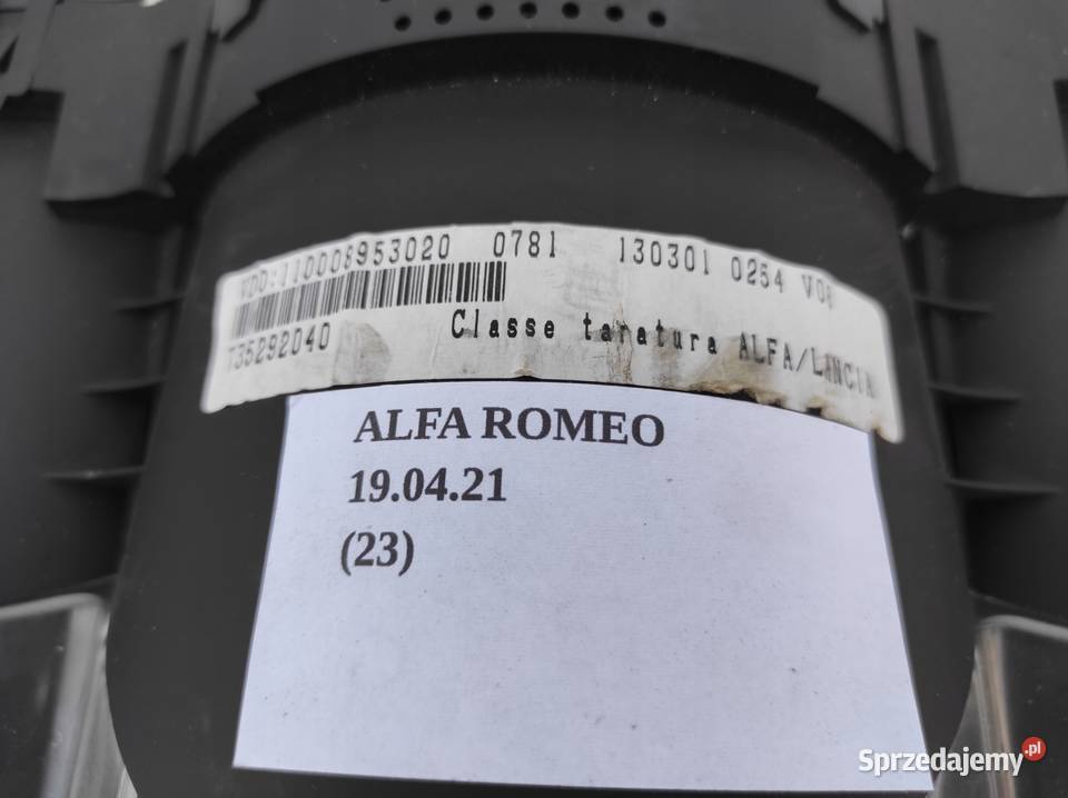 LICZNIK ZEGARY ALFA ROMEO 147 937 3D liczniki, zegary Nowy Tomyśl sprzedam