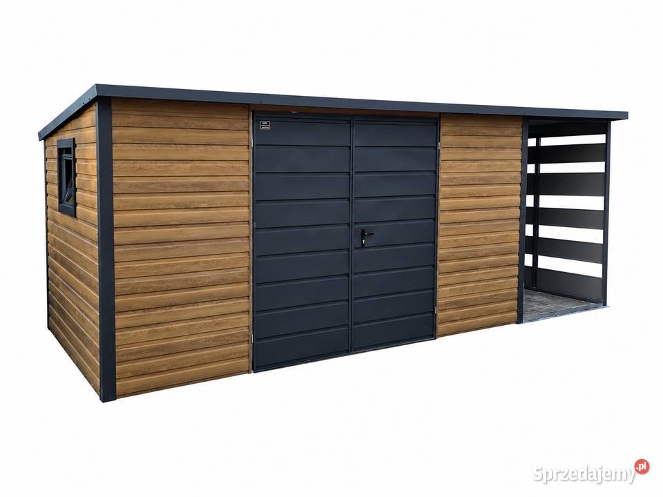 Domek Narzędziowy Ogrodowy 7x3m Winchester + Ciemny Grafit PREMIUM