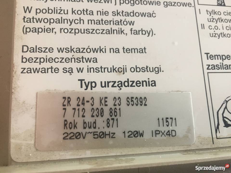 Piec gazowy Junkers ZR 243 KE 23 CERASTAR Ząbki