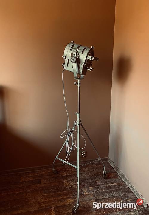 Zabytkowa lampa filmowa PRL Vintage loft Poznań