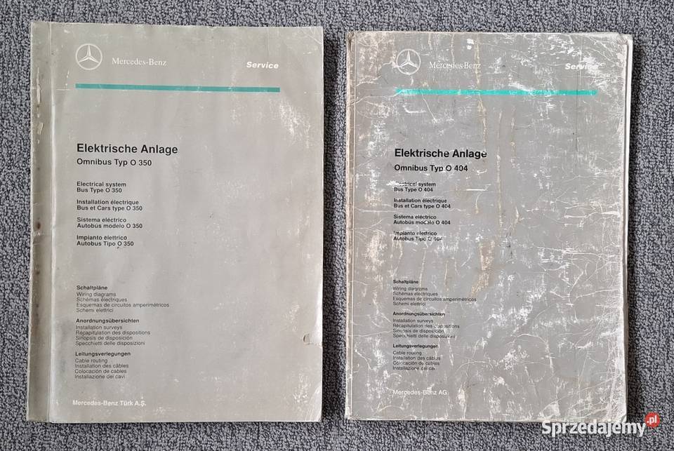 Książki serwisowe instrukcje dokumenty Mercedes