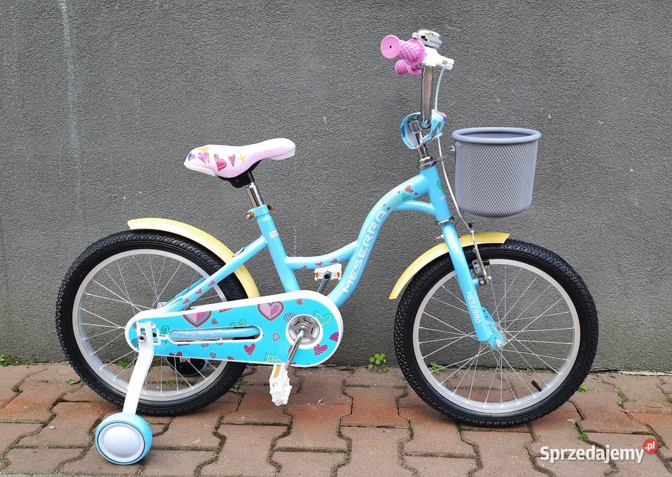 Rower dziecięcy 18 dziewczęcy z bocznymi kółkami