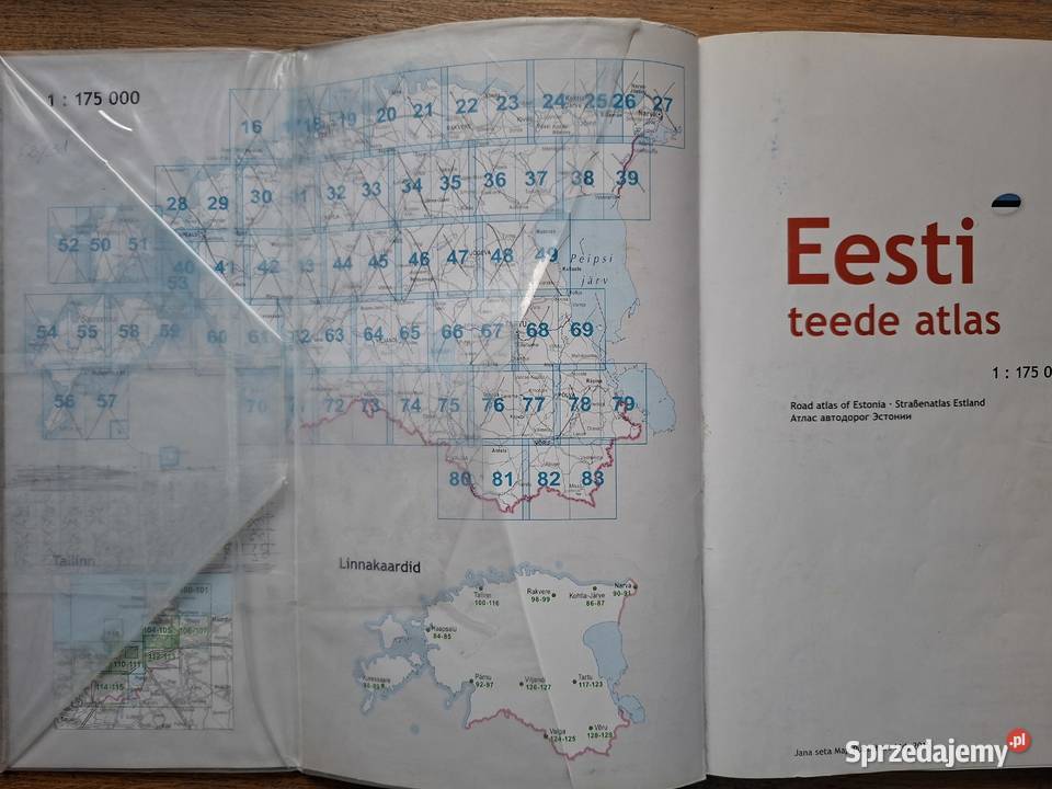Esti teede atlas Road atlas 1 175 000 Rok wydania 2015 małopolskie Kraków sprzedam