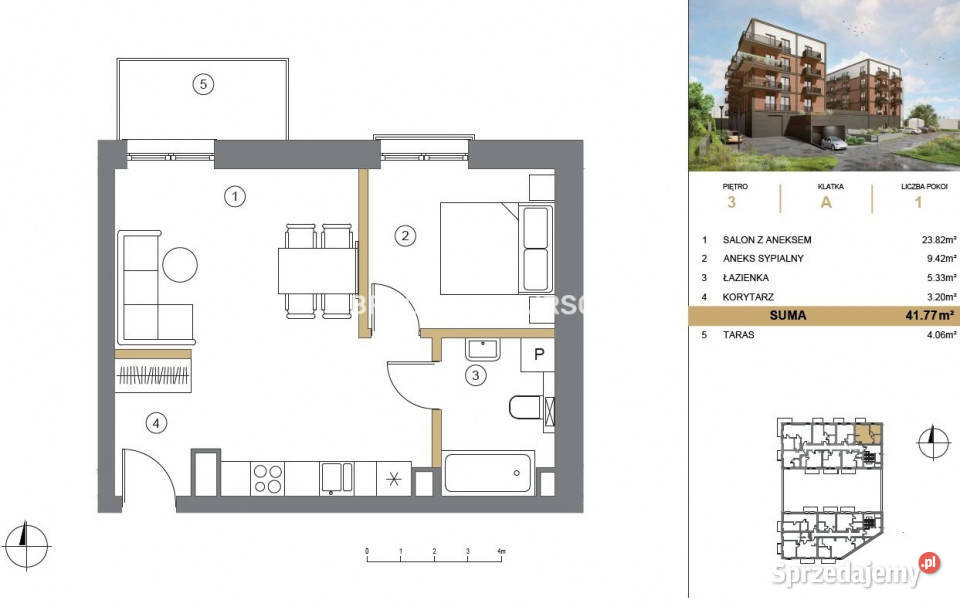 Mieszkanie Wieliczka Adama Asnyka 4177m2 2pok sprzedam