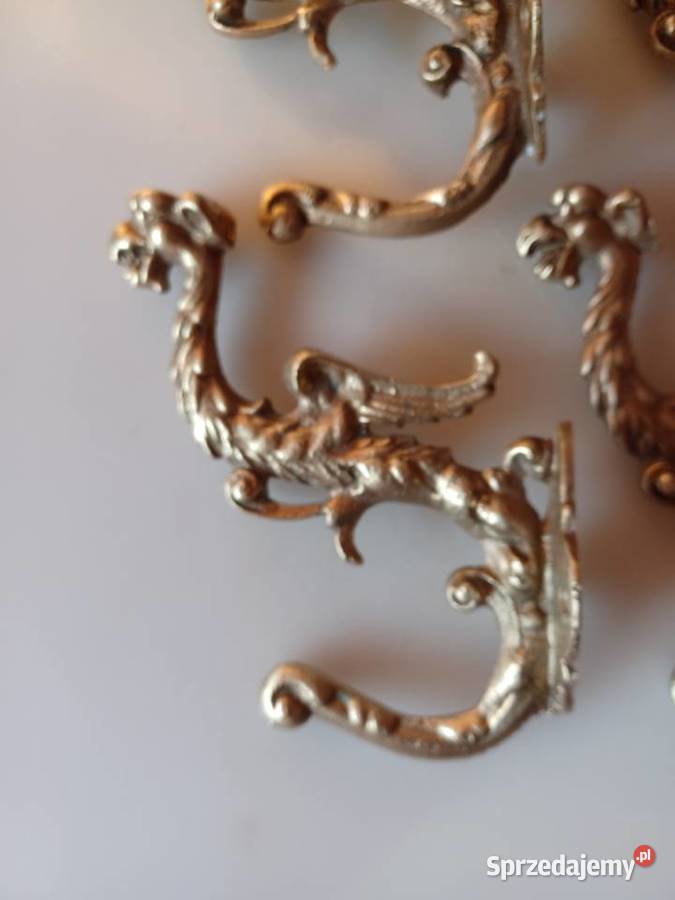 Stylowy masywny wieszak mosiężny Poznań