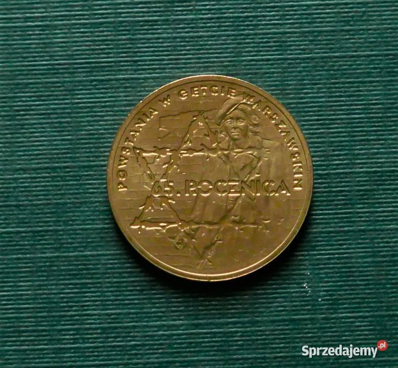 POLSKA 2 złote 2008r Getto Warszawskie Gliwice sprzedam