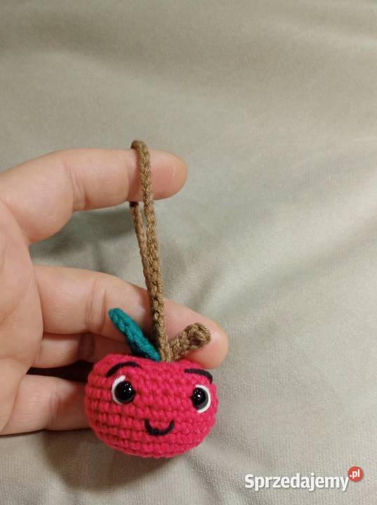 Jabłuszko wykonane na szydełku brelok łódzkie Łask