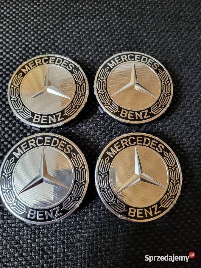 Oryginalne dekielki do felg Mercedes 75mm czarne Bielsko-Biała sprzedam