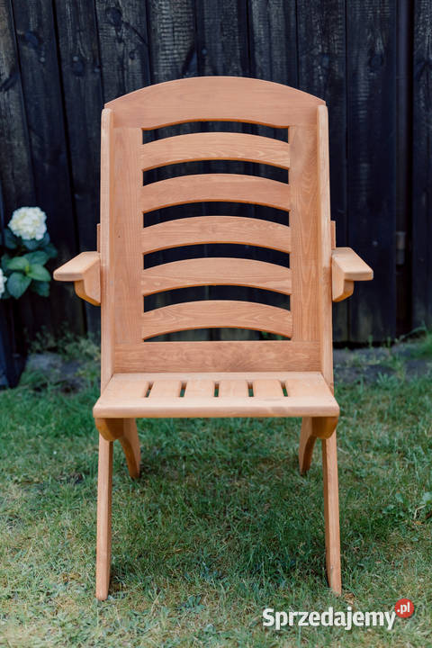 Krzesło ogrodowe drewniane składane tarasowe X