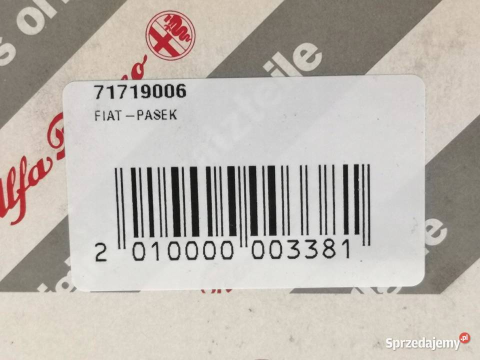 PASEK ROZRZĄDU ALFA ROMEO 145 146 155 19TD FIAT Części samochodowe