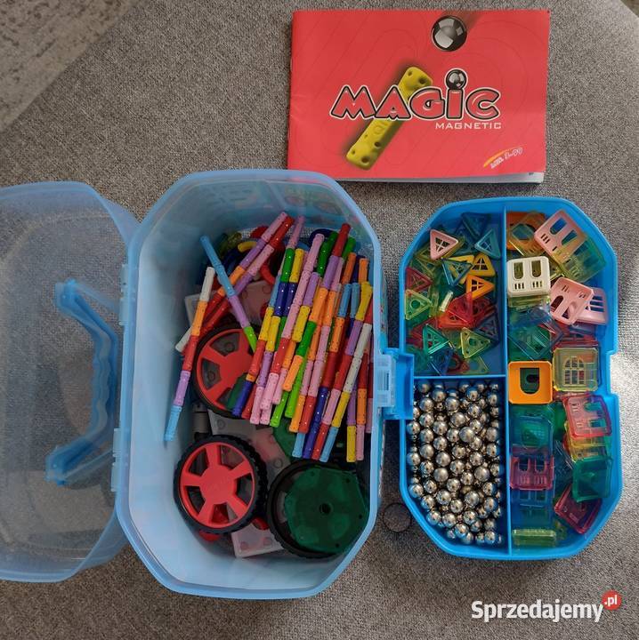 Klocki magnetyczne 458 elementów Dąbrowa Górnicza