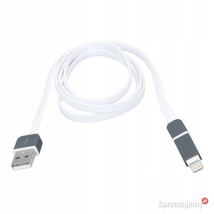 KABEL ładowarka MICRO USB do IPHONE 2w1 PŁASKI Zamość