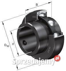 Wkład łożyska 40x80x216 mm INAFAG UC208INA