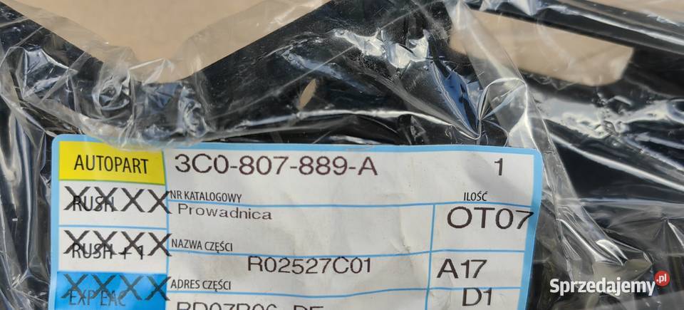 3C0807889A VW Passat B6 ślizg zderzaka przód Rożnów