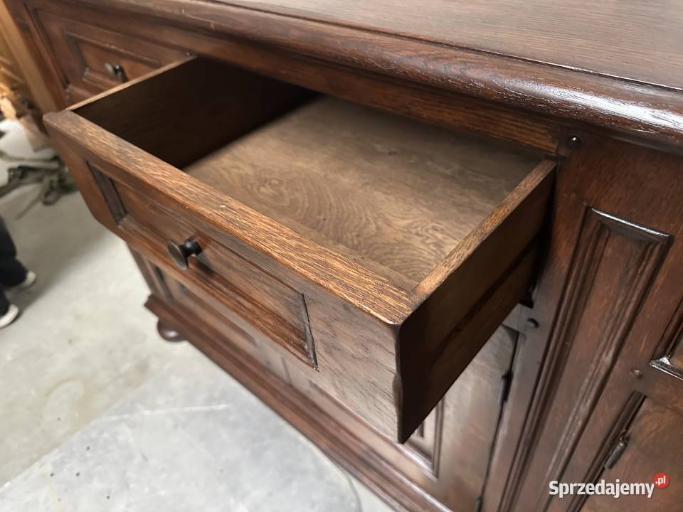 Masywna ciężka dębowa komoda 100 lite drewno 235