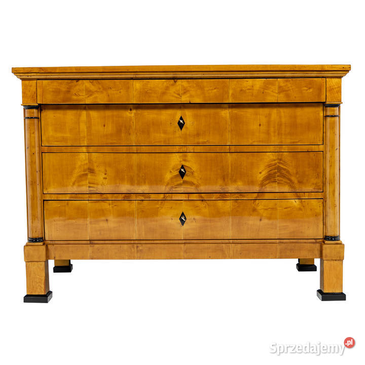 Duża komoda biedermeier brzozowa antyk stara Swarzędz