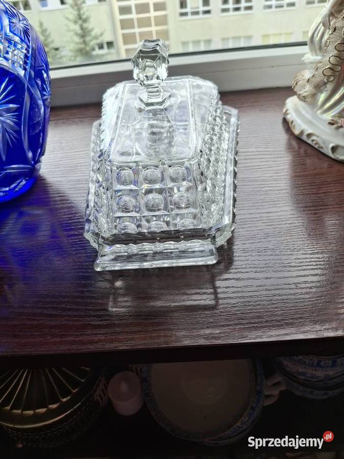 Kryształowa serownica kryształ z PRL Warszawa