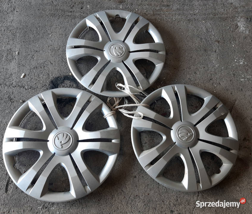 3 kołpaki Skoda 15 oryginalne warmińsko-mazurskie Ełk