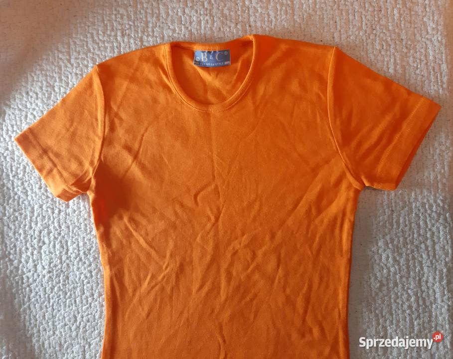 Pomarańczowa koszulka z bawełny Tshirt Vneck Warszawa sprzedam