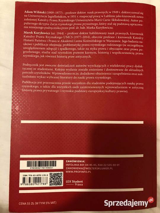 Rzymskie prawo prywatne Kuryłowicz Wiliński Warszawa