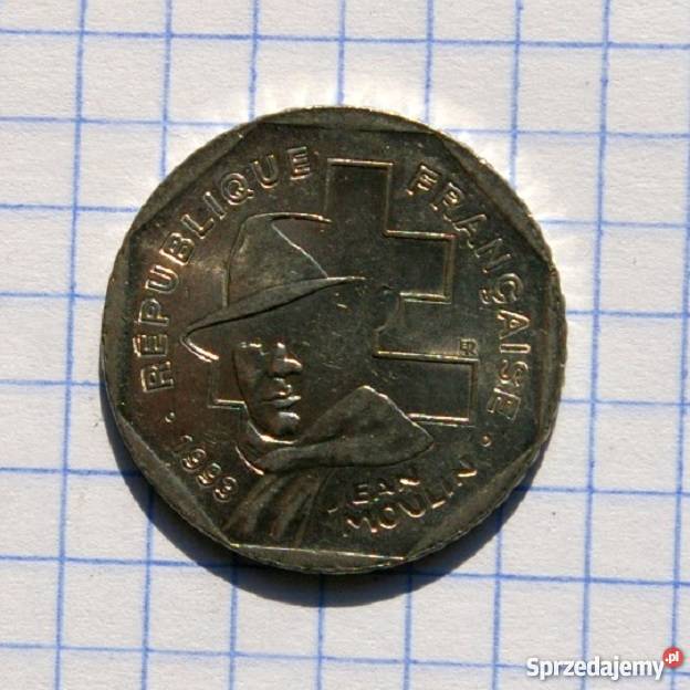 2 FRANKI 2 FRANCS 1993 FRANCJA JEAN MOULIN Piszczac sprzedam