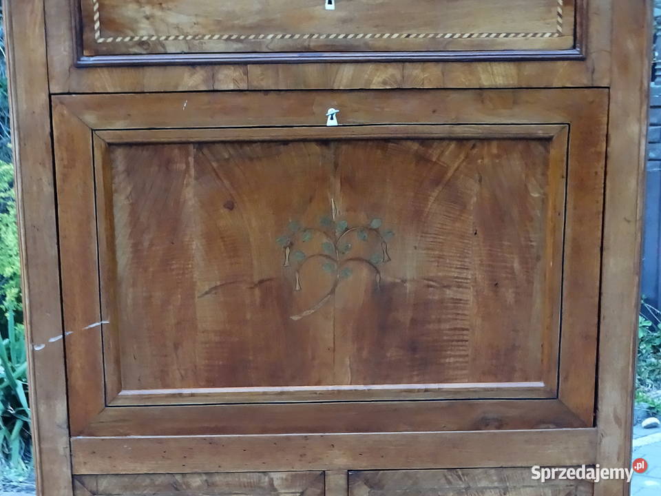 Wyjątkowy Sekretarz Biedermeier XIX w Sygnowany