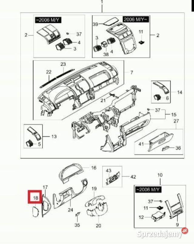 KLAPKA OSŁONA BEZPIECZNIKÓW REXTON 7657208103LAM osobowe