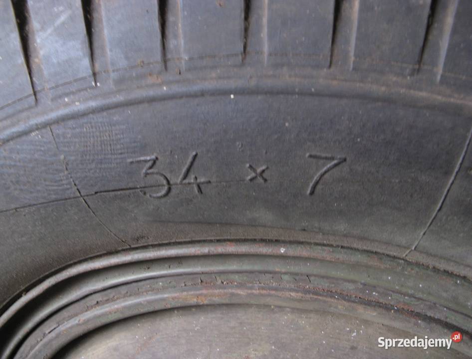 Koło 34x7 126 opona pełna felga