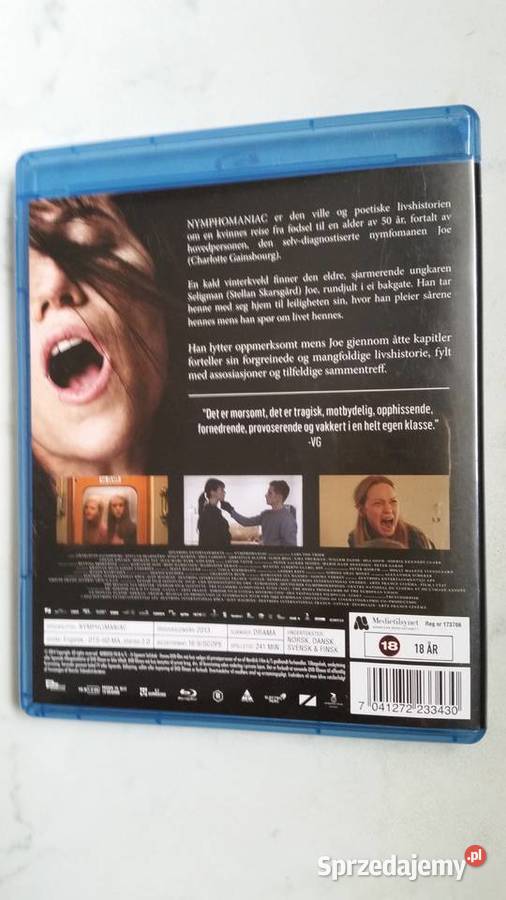 Bluray disc NYMPHOMANIAC VOL1 VOL2 LARS VON Puławy