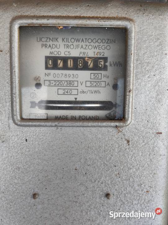 Licznik kilowatogodzin prądu trójfazowego podlaskie Białystok