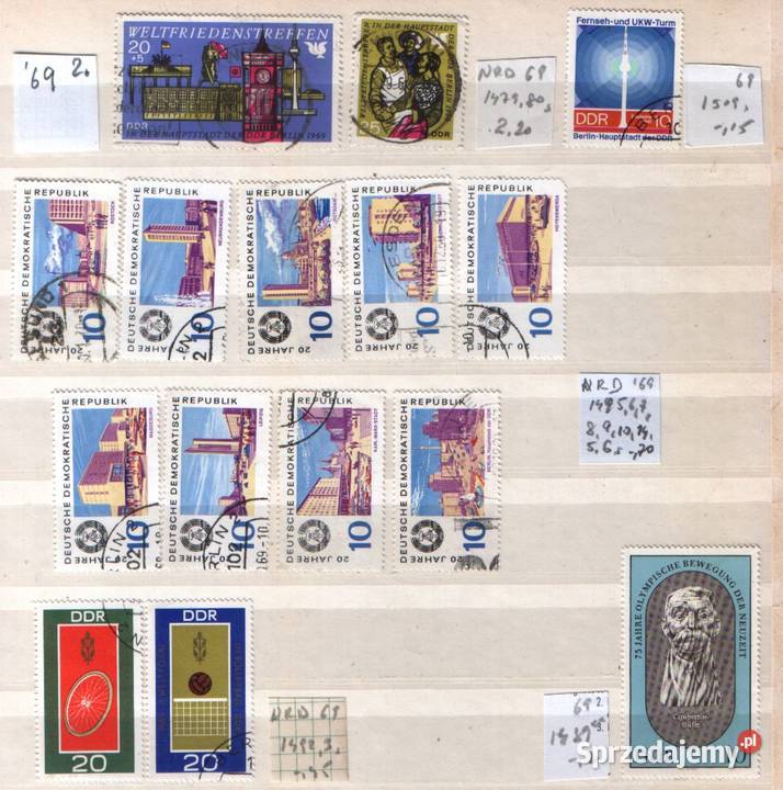 Zn NRD Mi 421 kas 1953 Filatelistyka