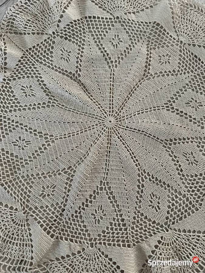 Serweta szydełko śr 45 cepły beż Łódź
