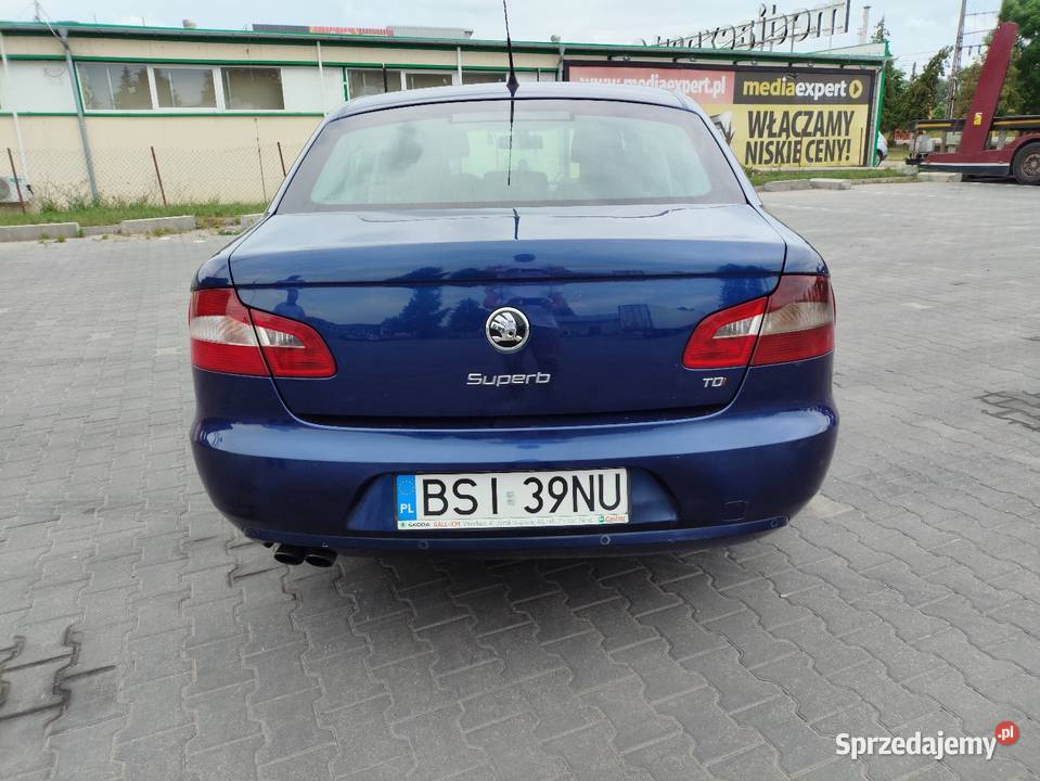 Skoda Superb 20 TDi 2009 niebieski podlaskie Siemiatycze