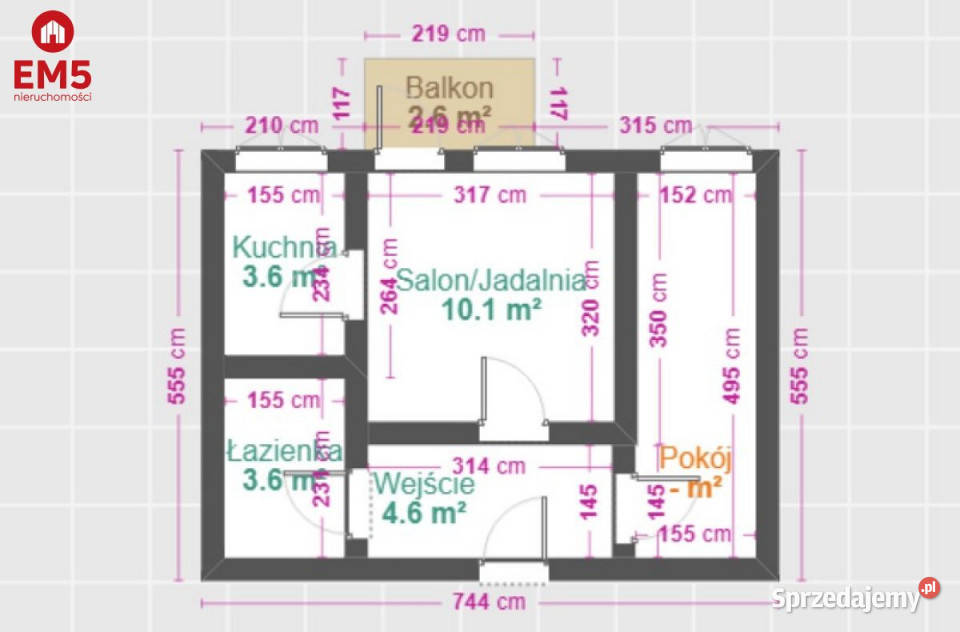sprzedaży mieszkania 33m2 2 pokojowe Białystok Sprzedaż
