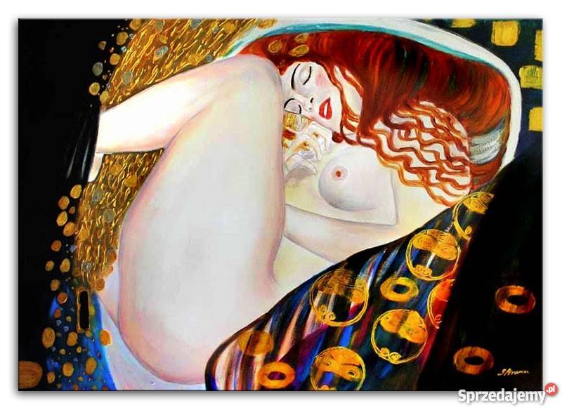 obraz olejny 50 x 70 kopia Gustav Klimt "Danae"
