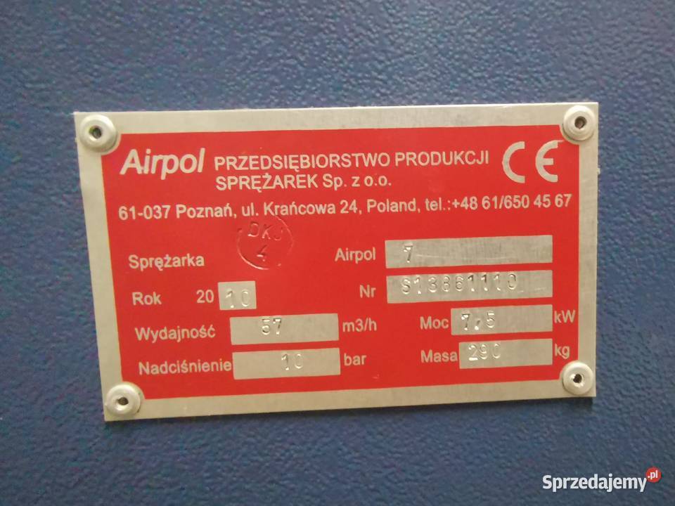 Sprężarka śrubowa Airpol 7