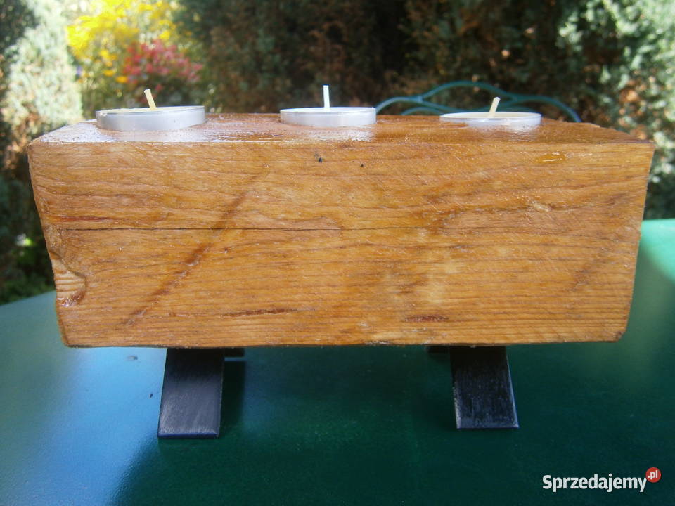 świecznik ze starej belki sprzedam